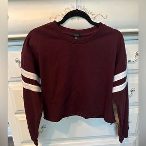 Cropped Burgundy Sweater, Forever 21, Size Medium